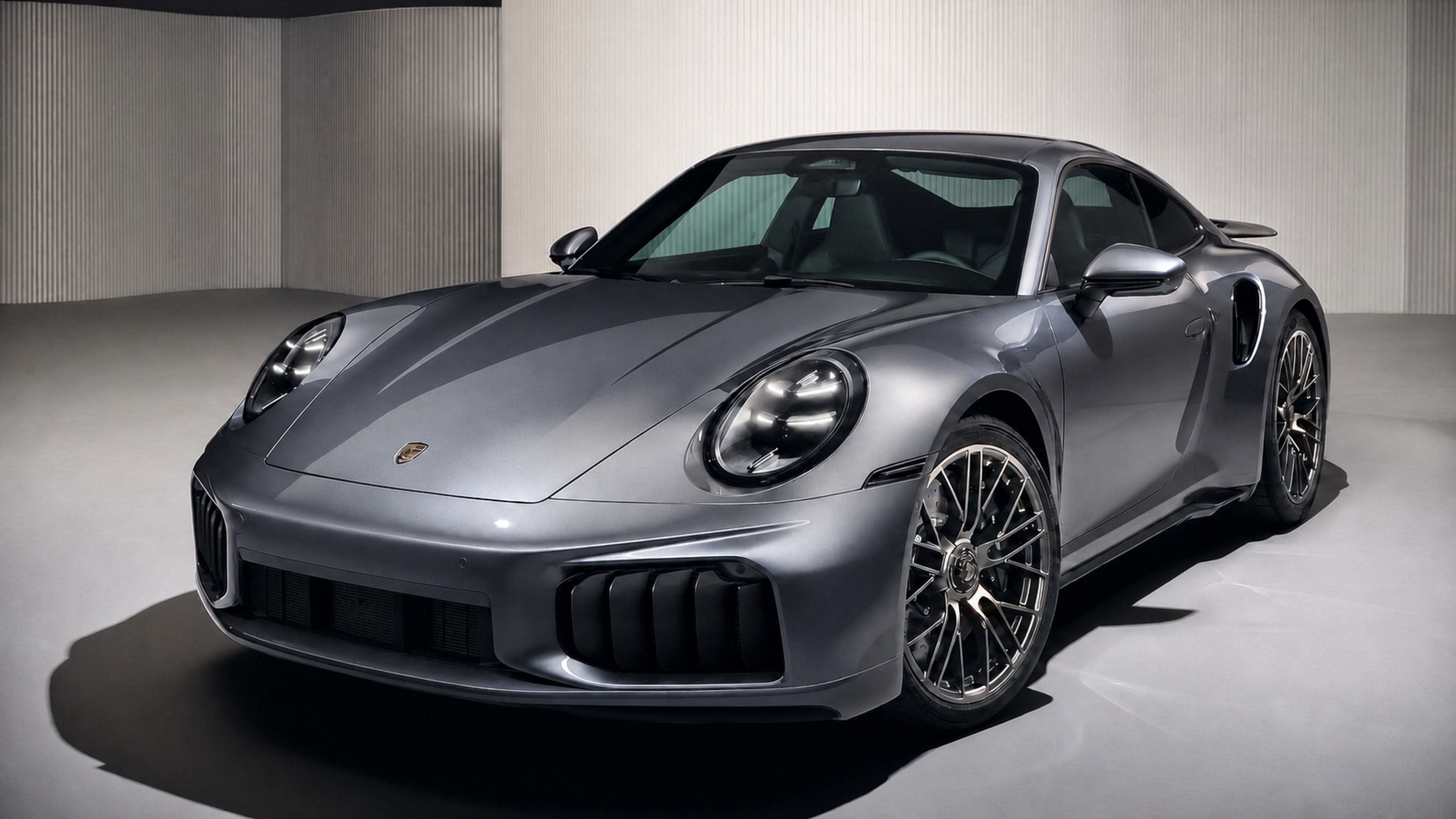 Porsche 911 Turbo S sem placa em estúdio